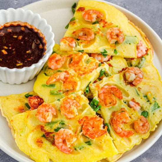 Savory Korean Shrimp Pancake