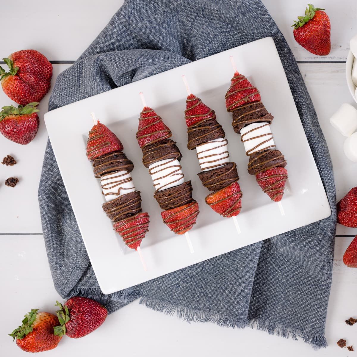 Strawberry Brownie Kabobs Dulceria Bakery