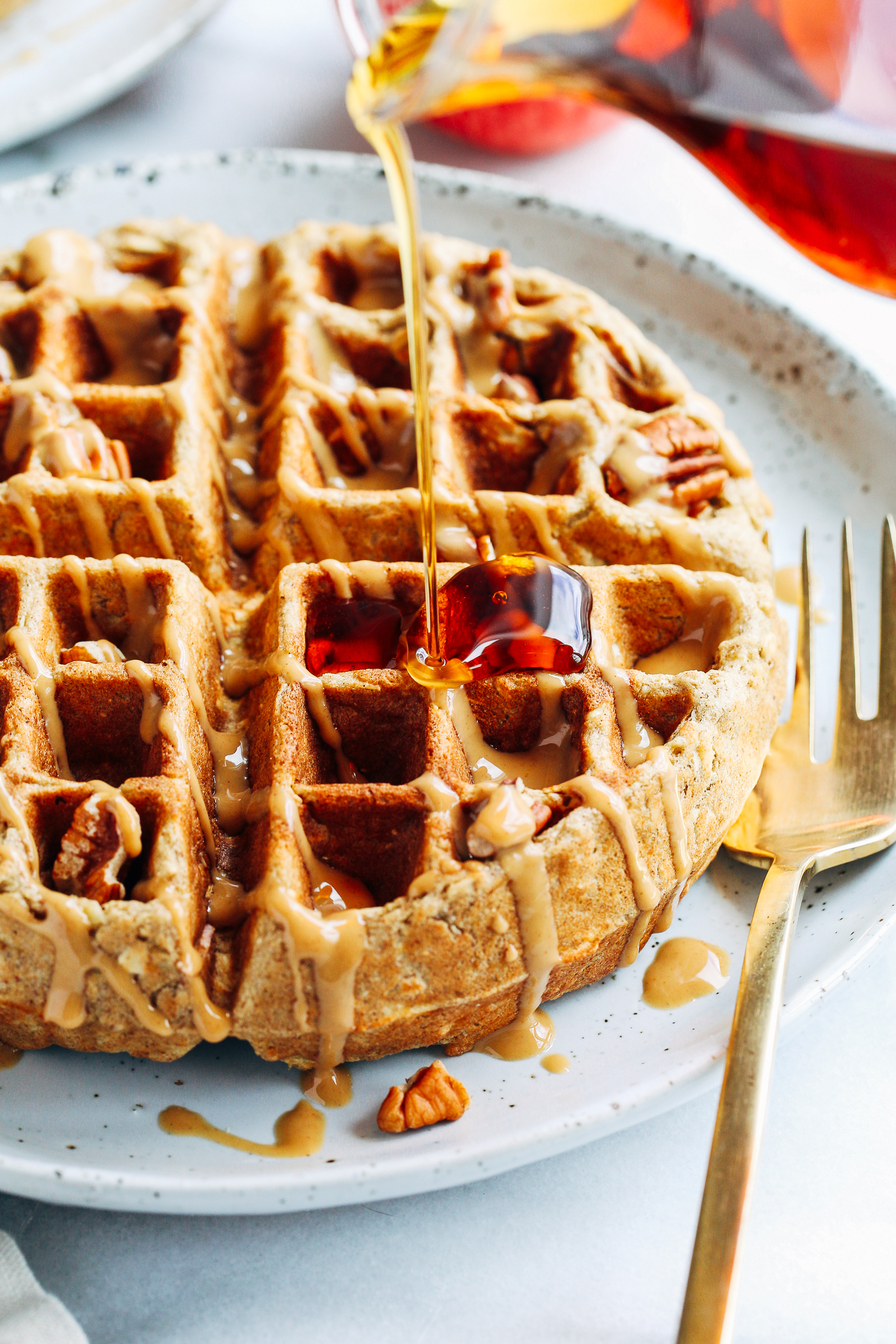 waffle cinnamon chopped pitted dates